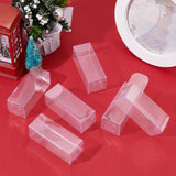 30Pcs Rectangle Transparent Plastic PVC Box Gift Packaging, Waterproof Folding Box, for Toys & Molds, Clear, 3x3x8.1cm