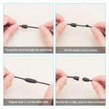 DIY Necklace Making Kits, include Plastic Breakaway Clasps, Round Nylon Braided String Cords, Black, Cord: 2mm, about 10m/roll, 1roll/bag