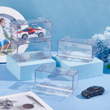 Plastic Mold Presentation Boxes, Minifigures Display Case for Car Toy Storage, Rectangle, Clear, 4.52x9.5x4.3cm