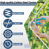 36Pcs High Carbon Steel Torsion Spring, Stainless Steel Color, 84.5x48~51x5.8mm, Hole: 7mm