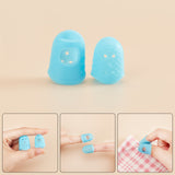 2 Bags 2 Styles Silicone Sewing Thimble Finger Protector, DIY Sewing Tools, Deep Sky Blue, 1bag/style