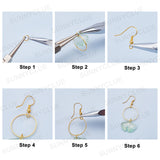 DIY Dangle Earring Making Kits, Including Glass Beads & Charms, Brass Cable Chains & Linking Rings & Pendant & Earring Hooks & Jump & Pins, Alloy Pendants, Golden, 19mm, Hole: 1.5mm, 20pcs/box