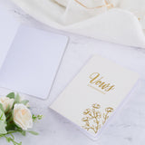 Imitation Leather Wedding Guestbooks Notepad with Gold Foil, for Wedding Decoration, Rectangle with Flower, Mixed Color, 133x99x3mm, 2 books/set