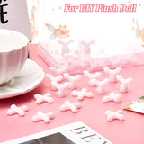 48Pcs 2 Style Plastic Toy Skeleton Joint Findings, for DIY Plush Doll, White, 27x27x6.5mm and 18x23x9.5mm, 24pcs/style