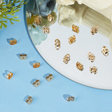 100Pcs Brass Ear Nuts, Friction Earring Backs for Stud Earrings, Real 18K Gold Plated, 6x4.5x3mm, Hole: 0.8mm