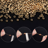 316 Surgical Stainless Steel Crimp Beads, Rondelle, Real 24K Gold Plated, 2x1.5mm, Hole: 1mm, 500pcs/box