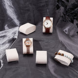 Velvet Bracelet Pillow Jewelry Displays, Oval Watch Cushion Display Holder, Lavender Blush, 7x4.35x3.65cm