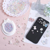 DIY Jewelry Making Finding Kit, Including Plastic Imitation Pearl Leaf & Butterfly Pendants, Plastic Round Beads, Resin Bowknot & Plastic Bear Cabochons, Mixed Color