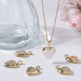 6Pcs Brass Locket Pendants, Photo Frame Pendants for Necklaces, Long-Lasting Plated, Heart, Real 18K Gold Plated, 21.5x17x4.5mm, Hole: 5x4mm