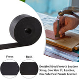 Flat Imitation Leather Cord, for Pillow Decor, Black, 30x1.6mm, about 2.73 Yards(2.5m)/Roll
