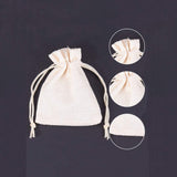 Burlap Packing Pouches, Drawstring Bags, Rectangle, Mixed Color, 9x7cm, 15pcs/set