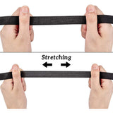 Flat Elastic Rubber Cord/Band, Webbing Garment Sewing Accessories, Black, 15mm, about 30m/Roll
