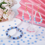 3 Strands Flat Round Handmade Polymer Clay Beads, Disc Heishi Beads for Hawaiian Earring Bracelet Necklace Jewelry Making, Cornflower Blue, 6x1mm, Hole: 2mm, about 353~378pcs/strand, 17.7 inch