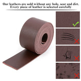 2M Flat Double Face Lychee Pattern Imitation Leather Band, Coconut Brown, 37.5x1.8mm, about 2.19 Yards(2m)/Roll