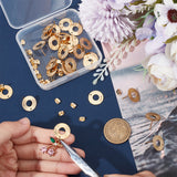 30Pcs 201 Stainless Steel Stud Earring Findings, with Ear Nuts and 304 Stainless Steel Pins, Donut with Hole, Real 24K Gold Plated, 15mm, Hole: 1.2mm, Pin: 0.7mm