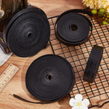 Flat Cowhide Leather Cord, for Jewelry Making, Black, 15x2mm