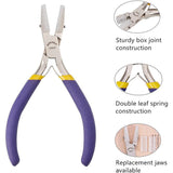 Carbon Steel Jewelry Pliers, Flat Nose Pliers, Nylon Jaw Pliers, Ferronickel, Platinum, 13.4x8x1.2cm