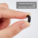 48Pcs Silicone Eyeglass Nose Pads, for Glasses Accessories, Oval, Black, 9x15x4mm