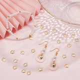 200Pcs 304 Stainless Steel Charms, Puffed Heart, Real 18K Gold Plated, 10x8x0.8mm, Hole: 1mm