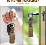 Walnut Wood Keychain, Key Chain Tags, Wood Photo Keychains for DIY Gift, with Alloy Key Ring, Word, 110~115x25~27mm