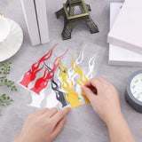 15 Sheets 5 Colors Waterproof Plastic Wall Stickers, with Adhesive Tape, For Car Decorations, Fire Shape, Mixed Color, 15x3x0.01cm, 3sheets/color