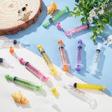 18Pcs 6 Colors Plastic Disposable Measurement Syringe with Cap, for Scientific Labs, Liquid Dispensing, Pet and Party Supplies, Mixed Color, 90x27.5x16mm, Capacity: 5ml, 3pcs/color