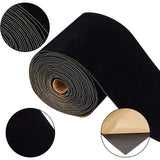 Adhesive Velvet Flocking Liner, for Jewelry Drawer Craft Fabric Peel Stick, Black, 100mm, about 4m/roll, 2rolls