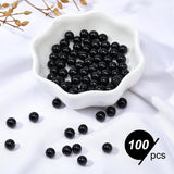 100Pcs Grade A Natural Tourmaline Round Beads, 6mm, Hole: 1mm