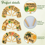 Wood Plant Labels, for Seed Potting, Herbs, Flowers, Vegetables, Name, Mixed Shapes, 70x50x3mm, 15pcs/set