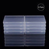 Transparent Plastic Bead Containers, Cuboid, Clear, 11.8x9.8x2cm, 8pcs/set