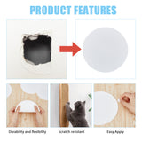 8Pcs PP Plastic Frosted Blank Plate, Wall Hole Cover Ceiling Cover Plate, Circle Electrical Box Cover Sheets, Flat Round, with 60Pcs Plastic Stickers, White, 152x1mm