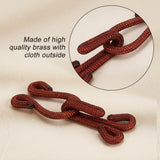 48Sets 6 Style Cloth and Iron Hook and S-Hook Clasps, Mixed Color, 23~37x11.5~13x6.5~8mm, 8sets/style