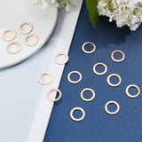 60Pcs 2 Colors Vacuum Plating 304 Stainless Steel Linking Rings, Mixed Color, 15x1mm, 30pcs/color