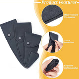 8Pcs 4 Style PU Leather Scissor Tip Protective Covers, Scissor Sheath, Triangle, Black, 7.15~21x4.05~7.1x0.3~0.9cm