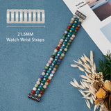 9Pcs 3 Colors Alloy Watch Band Adapter Connectors, Watch Belt Trim Accessories, Column, Mixed Color, 21.5x8x6mm, Hole: 2mm and 2.5x3mm, 3pcs/color