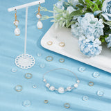 50Pcs 10 Styles Brass Beads Frames, Long-Lasting Plated, Round Ring, Mixed Color, 6~12x2.5~3mm, Hole: 1~1.2mm,  5pcs/style