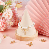 8Pcs 4 Styles Brass Micro Pave Cubic Zirconia Pendants, with Jump Ring, Long-Lasting Plated, Dragonfly, Real 18K Gold Plated, 20~24x23.5~30.5x2~3mm, 2pcs/style