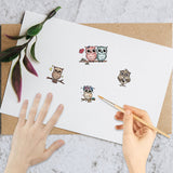 Custom PVC Plastic Clear Stamps, for DIY Scrapbooking, Photo Album Decorative, Cards Making, Stamp Sheets, Film Frame, Owl, 160x110x3mm