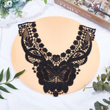 Embroidered Floral Lace Collar, Neckline Trim Clothes Sewing Applique Edge, Mixed Color, 32x27cm, 1color/pc, 3 colors, 3pcs/set