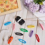 30Pcs 10 Colors Anti-Lost Silicone Pendant, for Light Stick Handle Making, Mixed Color, 46x14x8mm, Hole: 2mm, Inner Diameter: 36x10mm, 3pcs/color
