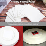 Ceramic Fiber Paper, Microwave Furnace Accessories, White, 80x80x1mm, 50pcs/bag