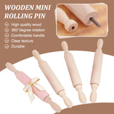 Wooden Rolling Pin, for Baking Pizza, Clay, pasta, Cookies, Roller Pins Baking, Bisque, 20x2.55cm