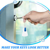 DIY Blank Loudspeaker Charm Keychain Making Kit, Including Acrylic & ABS Plastic Keychain, Tassel Pendant Decoration, Iron Clasps, Clear, 80Pcs/set