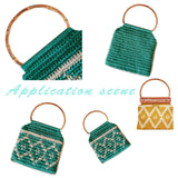 Bamboo D Shaped Handles Replacement, for Handmade Bag Handbags Purse Handles, BurlyWood, 10.5~10.9x14.2~14.5x0.85cm, Inner Size: 9x13cm