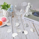 20Pcs Acrylic Wine Glass Charms, Goblet Marker, Flat Round, WhiteSmoke, 49.5x1.5mm