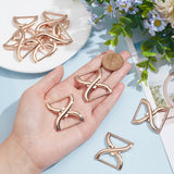 10Pcs Alloy Buckle Clasps, For Webbing, Strapping Bags, Garment Accessories, Light Gold, 35x37x3mm