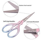 Stainless Steel Scissors, Embroidery Scissors, Sewing Scissors, Mixed Color, 9.4x4.75x0.5cm, 1pc/color, 2pcs/set