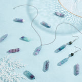 Natural Amethyst Double Terminal Pointed Pendants, Faceted Bullet Charm, 30~35x8~9x8~9mm, Hole: 1.4mm, 12pcs/box