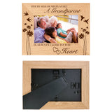 Natural Wood Photo Frames, for Tabletop Display Photo Frame, Rectangle, Flower, 168x218mm, Inner Diameter: 142x90mm