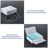 20Pcs Glass Double Concave Slide, for Microscope, Lab Supplies, Rectangle, Clear, 76.5x25x1mm